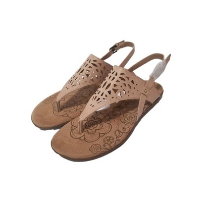 Mootsie Tootsie Thong Sandals Women's Size 8.5 M Natural Beige Open Toe Cinda