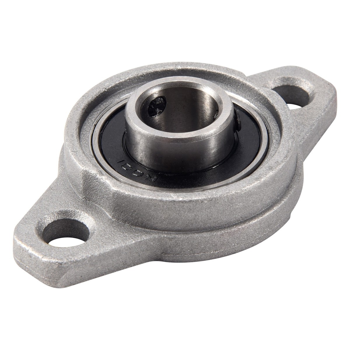 2-Pack Pillow Block Bearings - 12mm Inner Diameter, 2-Bolt Flange Mount, Self-Aligning (UFL001)