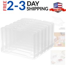 Transparent 4" x 6" Photo Storage Boxes, 6 Inner Photo Organizer Cases with T...