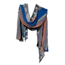 Women's Arizona Western Theme Semi-Sheer Scarf with Fringe Rectangle 64" X 21"