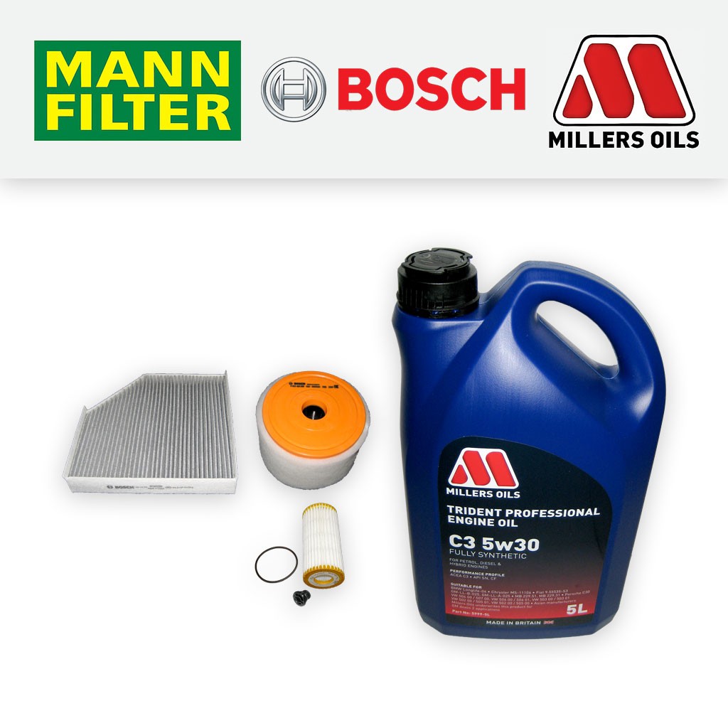 SERVICE KIT for AUDI A7 1.8 2.0 TFSI OIL AIR CABIN FILTER SUMP PLUG +OIL (14-18)