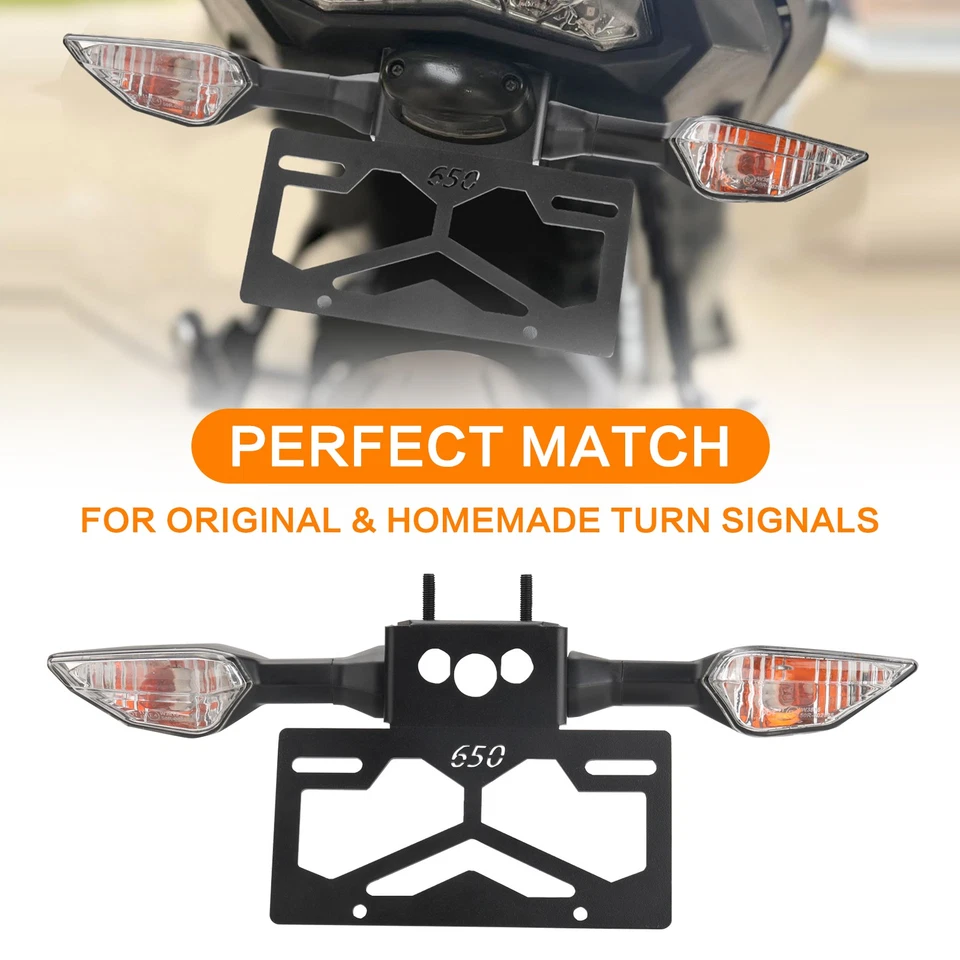 For Kawasaki Z650 Ninja 650 2017-2025 Fender Eliminator Kit License Plate Holder Foto 4 de 4