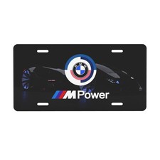 Bmw 12 X 6 In License Plate Stamped Metal Tag For Car Truck Black
