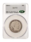 1906 S Barber Half Dollar CACG F12