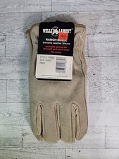 Vintage WELLS LAMONT Ranch Suede Leather Work Gloves Lined 1086 Size Giant USA