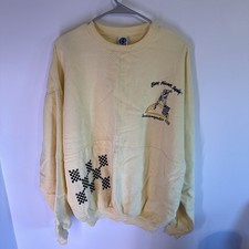 Indianapolis 500 Vintage WEX Yellow Crew Neck Sweatshirt Size L/XL