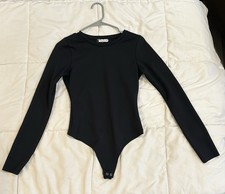 Good American Women's Sculpting Thong Bodysuit- Black Size 2