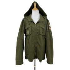 Chelsea & Violet Jacket Womens Large Moss Zip Up Nature Grounds Military Hoodie