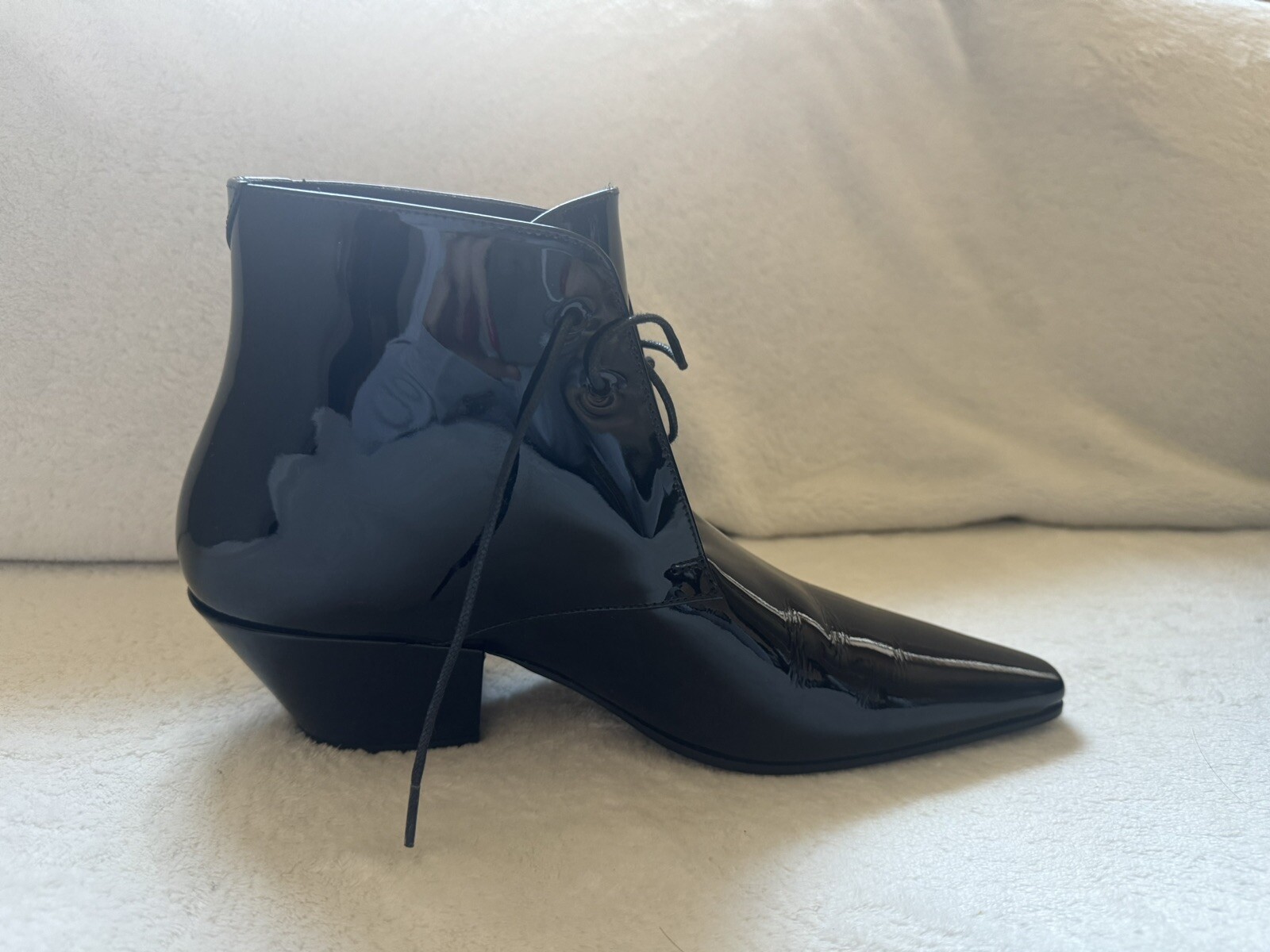 Stivali stringati Saint Laurent Belle 45 neri taglia 40