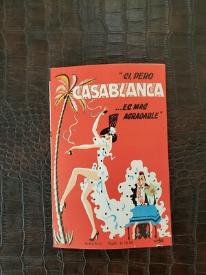 Vintage Madrid, Spain Brochure of Show ''Yes, But Casablanca is Very Nice.'' 