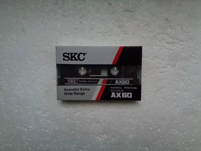 Vintage Audio Cassette SKC AX 60 * Rare From Korea 1984 * Grey