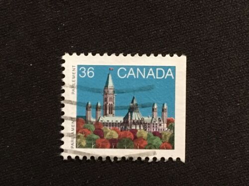 CANADA 1987 PARLIAMENT BUILDING 36C IMPERF RIGHT - USED - Picture 1 of 1