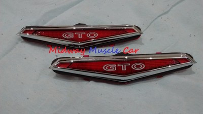 rear 1/4 panel marker lamp light assy lens bezel & gasket 69 1969