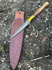 8.5' Damascus steel Dagger Knife hunting skinning survival double edged knife