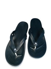 Crocs Crocband Flip Flop Sandal MENS Size 9, 12, 13 Black/White NEW