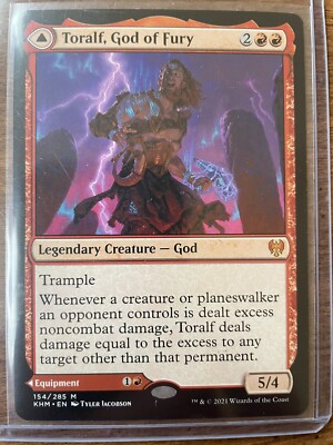 thor mtg card Toralf, God of Fury / Hammer MTG KHM #154 MINT NP BN Magic The Gathering  Card 💎