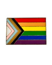 LGBTQIA pride enamel pin SET - Heart  Flag, Trans, Rainbow