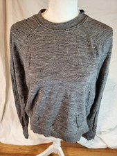 Lululemon Gray Heather French Terry Space Crew Pullover Sweatshirt Size 6
