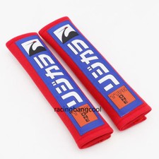 Racing Spoon Red Cotton Seat Belt Cover Jdm Shoulder Strap Pads For Honda Car