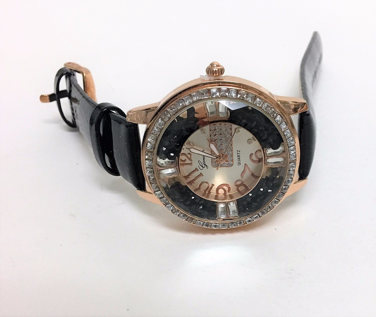 Geneva Rose Gold and Black Crystal Bracelet Watch Geneva Watch Days 2025 | Geneva Watch Days Novelties main image 4