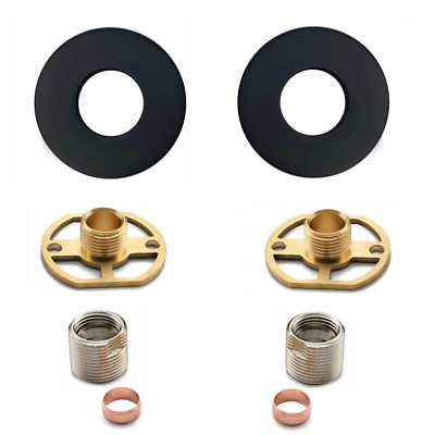 NEU Matt Schwarz Rund Easy Fix Halterung Kit zur Montage Bar Duschventile