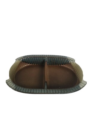 Pottery Craft Divided IN TWO Vegetable Serving Dish USA Made