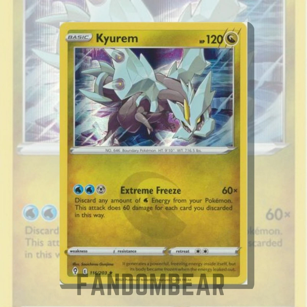 Kyurem Sword & Shield Evolving Skies 116/203 HOLO RARE card 2021 Pokemon |  eBay