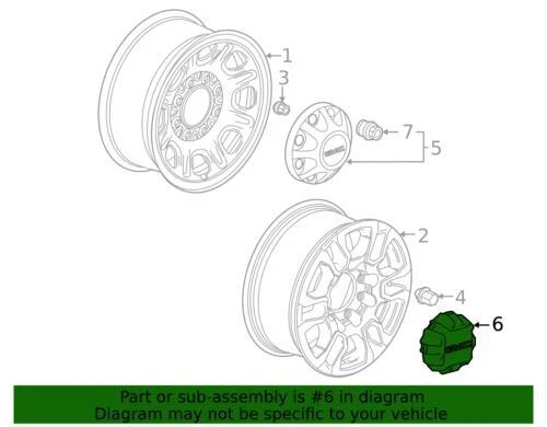 Tapacubos de rueda delantera y trasera GM 2020 GMC Sierra 2500 3500 HD 233378308 originales Foto 2 de 2