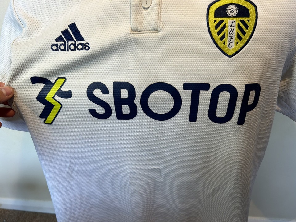 Leeds United FC 2021/2022 Home Adidas Football Shirt Mens Size Medium