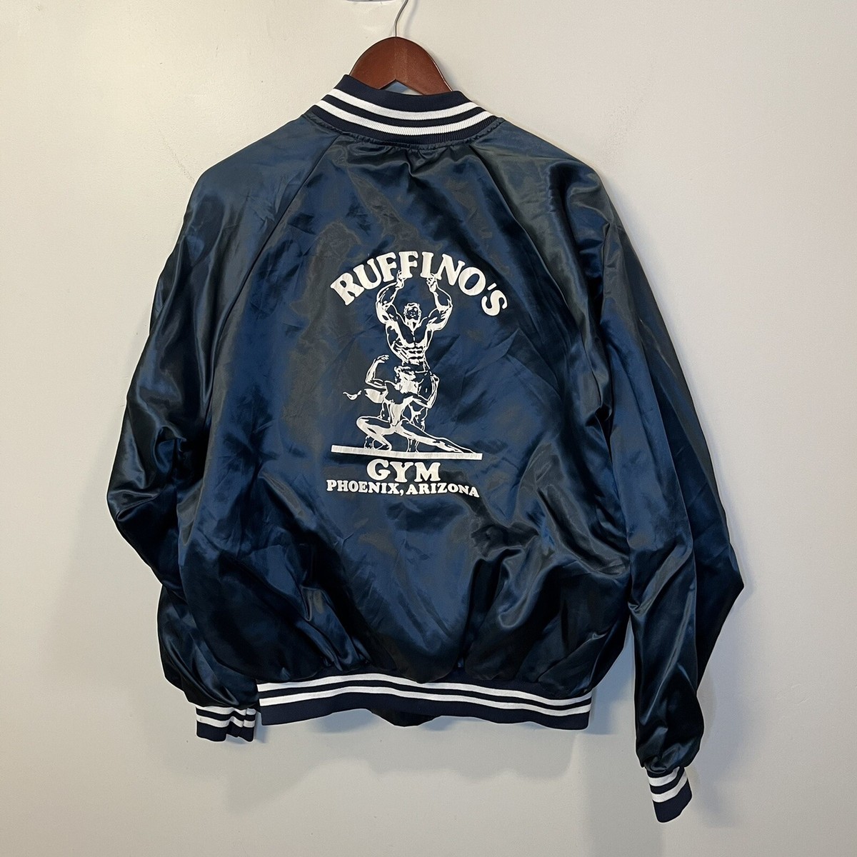 Vintage USA製　80s’HARTWELL 企業物　ナイロンジャケット 古着 80s USA製 HARTWELL 豪華 チェーンステッチ ナイロン