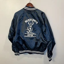 VTG 80s 90s Hartwell Bomber Jacket Bodybuilding OG Gym Workout Made In USA XL