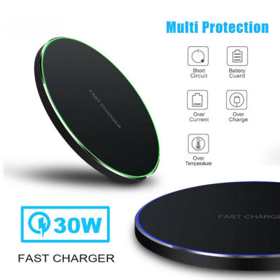 Qi Wireless Charging Pad for Samsung, iPhone, and Android - Fast Charging