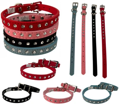 Bling Rhinestone Dog Pet Cat Puppy Crystal Diamonds Studded Pet Collar Necklace - Image 1 of 3
