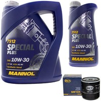 MotoröL Set Mannol 10W-30 Special Plus 6 Liter + ÖLfilter FüR Opel Omega B Astra