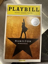 Hamilton Broadway Playbill, Opening Night Aug 6, 2015 Lin-Manuel Miranda