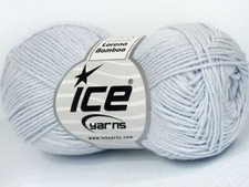 8-Skein Lot Lorena Bamboo Yarn fine summer 8x50g Baby Blue