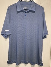 Black Clover Polo Shirt Mens XL Blue Golf Performance Stretch Short Sleeve