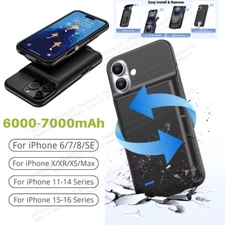Battery Charger Case For iPhone 8 XR 11 12 13 14 15 16 Power Bank Charging Cover