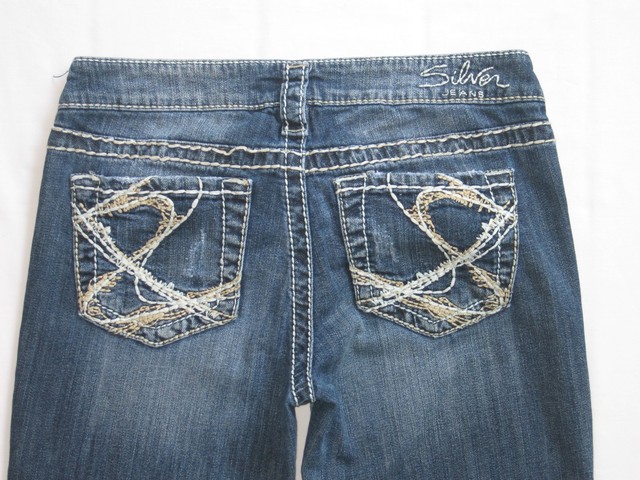 Silver Brand Jeans Aiko Bootcut Size 28 X 29 Thick Stitch | eBay