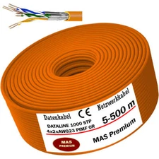 5-500 m CAT 7 DATALINE 1000 data network installation LAN cable 4X2XAWG23