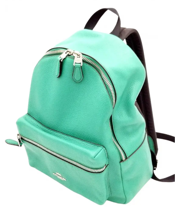 coach backpack f30550 Coach F30550 MEDIUM Charlie Kelly Green Leather Backpack