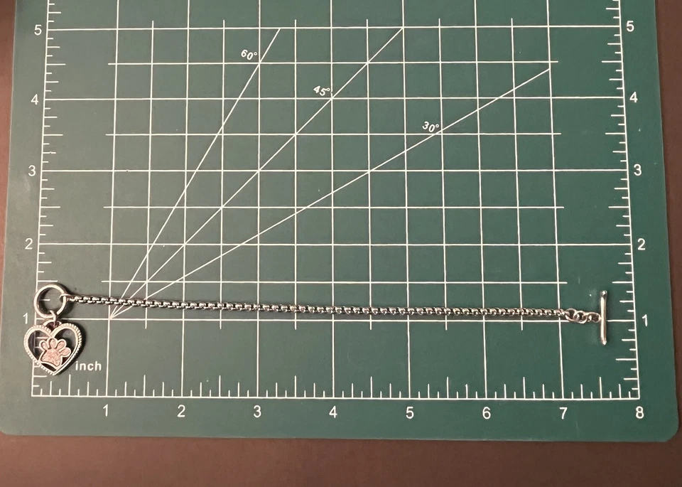 Connections from Hallmark Heart Stainless Steel Silver Glitter Paw Bracelet - Image 3 of 4