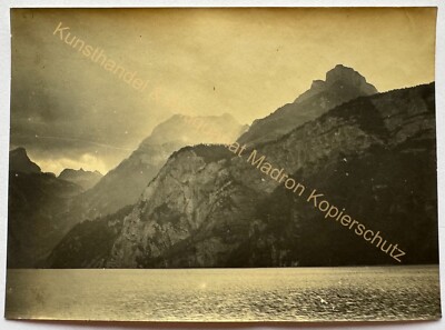 orig. Photo Lucerne 1904 before thunderstorm 