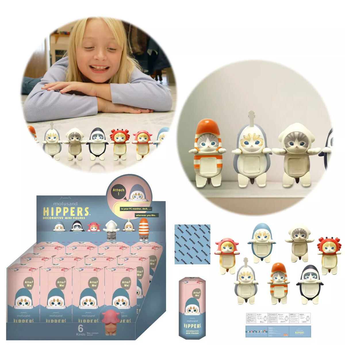 Mofusand Hippers Mini Decorative Mini Figures Blind Box 2024 Mofusand Hippers Mini Decorative Mini Figures Blind Box 2024