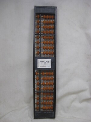 vintage Abacus Soroban Bristol 21 row wood beads Japan learning math accounting