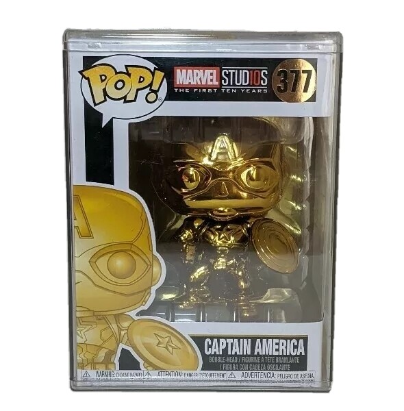captain america funko pop gold