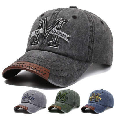Herren Damen Außenbereich Basecap Mütze Must-Have Vintage Baseball Kappe Cap