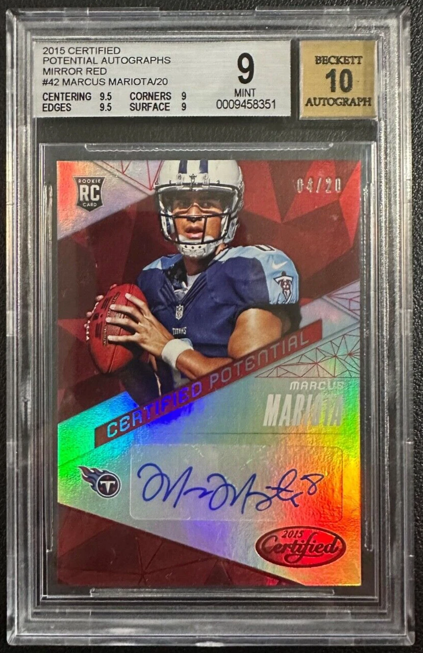 Marcus Mariota Panini Certified Certified Potential Autograph #CPMM Mirror Purple