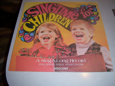 NICE VTG COLLECTOR'S ''SINGTIME FOR CHILDERN ''A SING ALONG'' SONGS Vinyl LP 