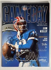 NFL Gameday Magazine JIM KELLY SIGNATURE NOV 2001 BUF BILLS vs SEAHAWKS AUTO